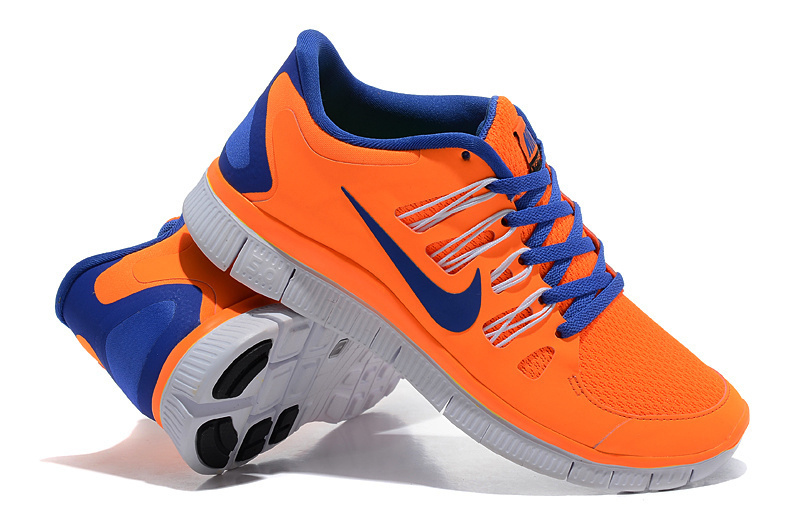 New Nike Free 5.0 Orange Blue Running Shoes - Click Image to Close