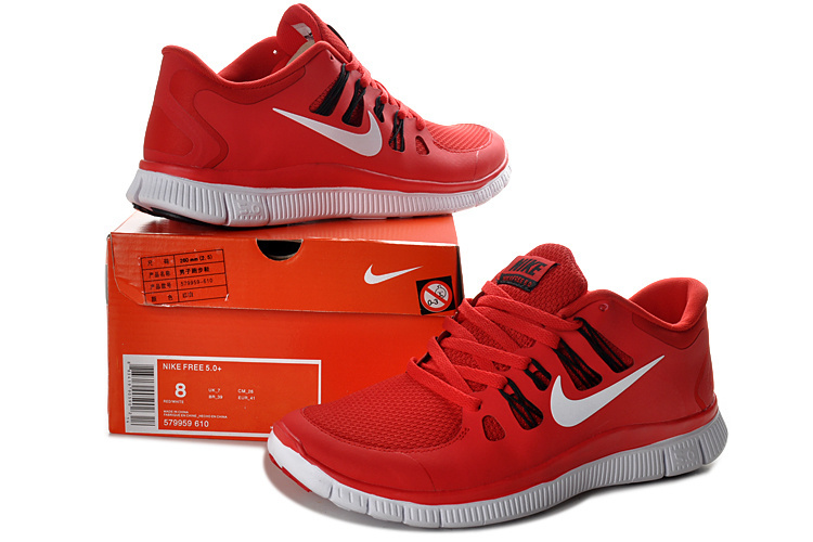 New Nike Free 5.0 Red Running Shoes - Click Image to Close