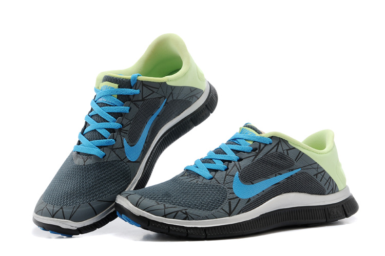 SpecialNike Free Run 4.0 V3 Coloful Black Blue Green Shoes - Click Image to Close