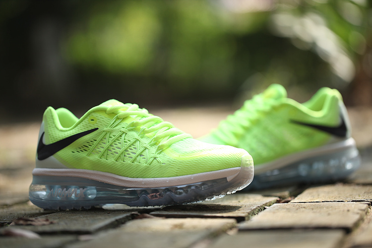 Women Nike Air Max 2015 Green Black Running Shoes
