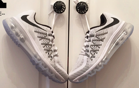Women Nike Air Max 2015 Silver Black Running Shoes - Click Image to Close