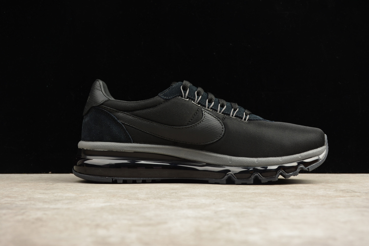 Women Nike Air Max LD Zero All Black Shoes - Click Image to Close