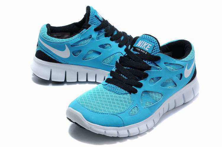Women Nike Free 2.0 Blue Black Running Shoes - Click Image to Close