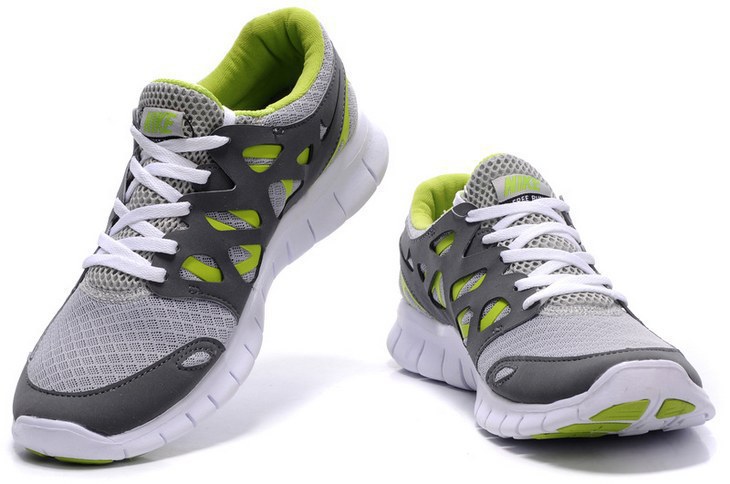 Nike Free 2.0 Grey White Green Shoes