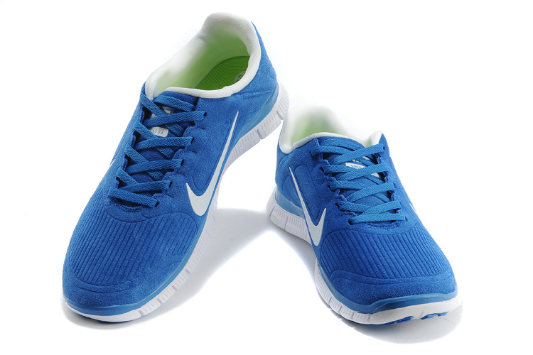 Nike Free Run 5.0 Suede Blue White Shoes