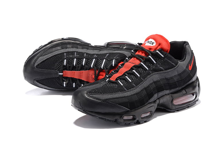 Men Nike Air Max 95 Black Red - Click Image to Close