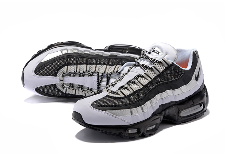 Men Nike Air Max 95 White Black - Click Image to Close