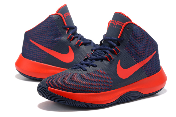 Men Nike Air Precision 2017 Deep Blue Reddish Orange Shoes - Click Image to Close