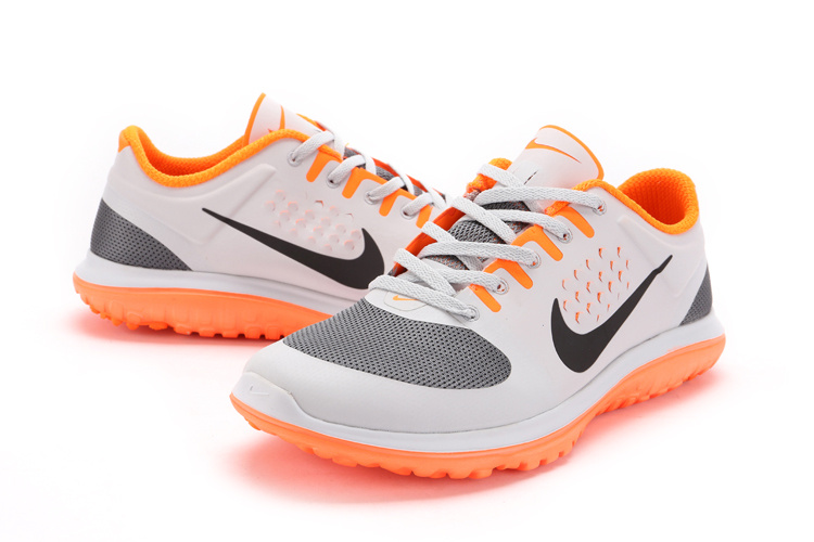 Nike FS Lite Run White Grey Orange - Click Image to Close