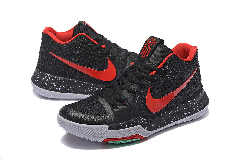 kyrie shoes red and black