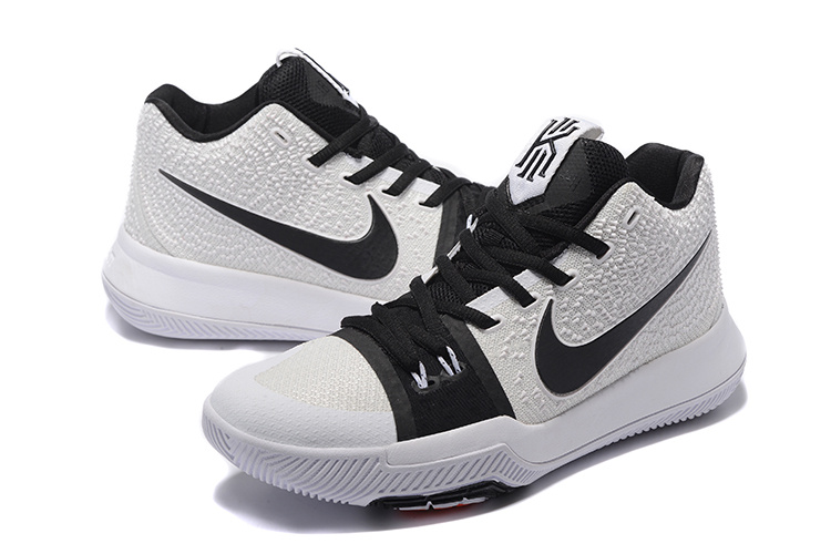 kyrie black and white shoes