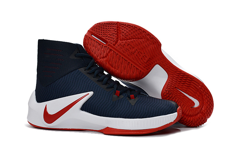 Men Nike Zoom Clear Out Deep Blue White Red Shoes - Click Image to Close