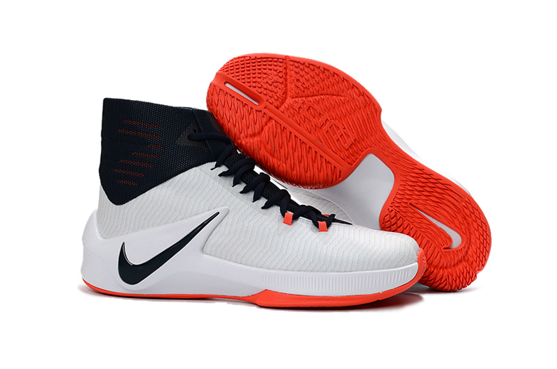 Men Nike Zoom Clear Out White Black Red Shoes - Click Image to Close