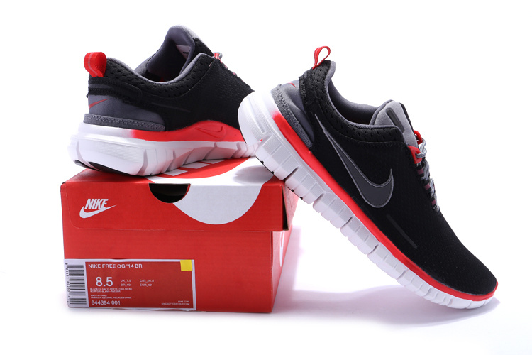 Women Nike Free OG 2014 Running Shoes Black Red White - Click Image to Close