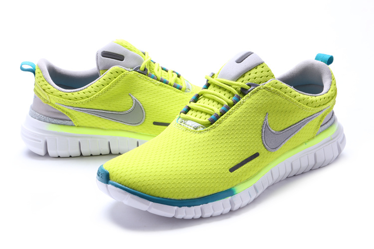 Women Nike Free OG 2014 Running Shoes Fluorscent Green White