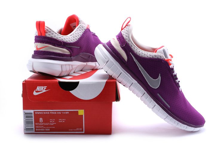 Women Nike Free OG 2014 Running Shoes Purple White