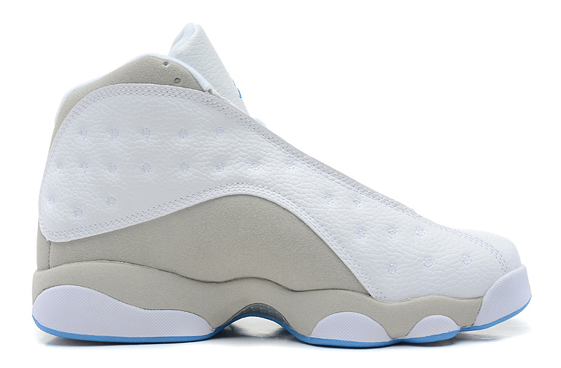 Mens Air Jordan 13 Retro White Neutral Grey University Blue For Sale Online