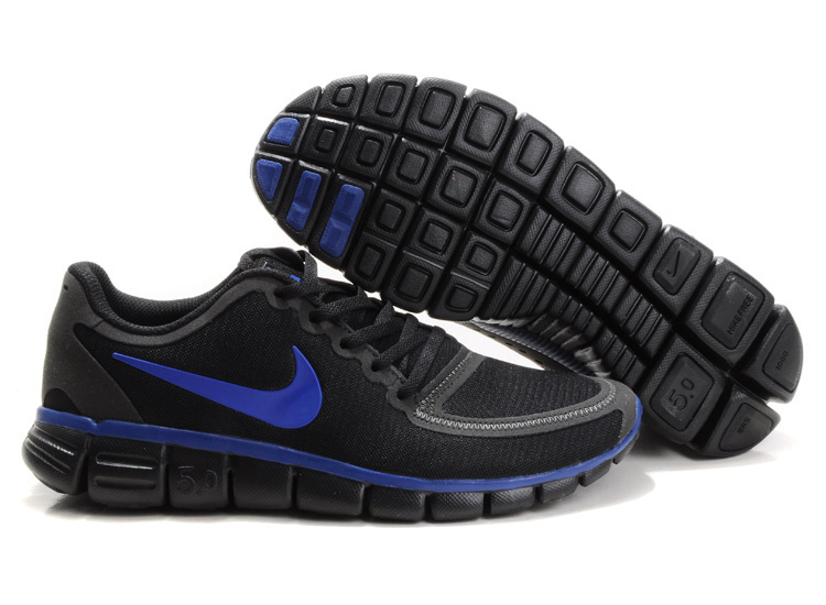Nike Free Run 5.0 V4 Black Blue Running Shoes