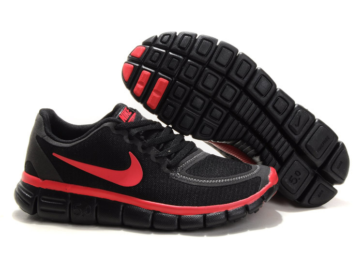 Nike Free Run 5.0 V4 Black Red Running Shoes