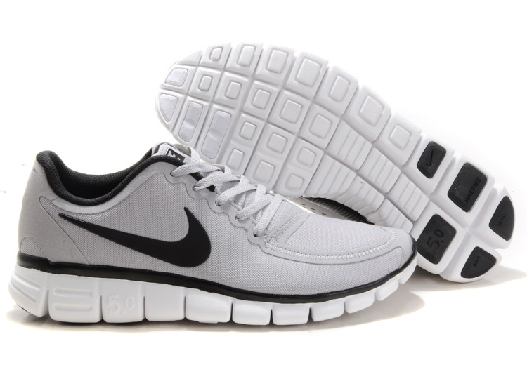 Nike Free Run 5.0 V4 Grey Black White Running Shoes