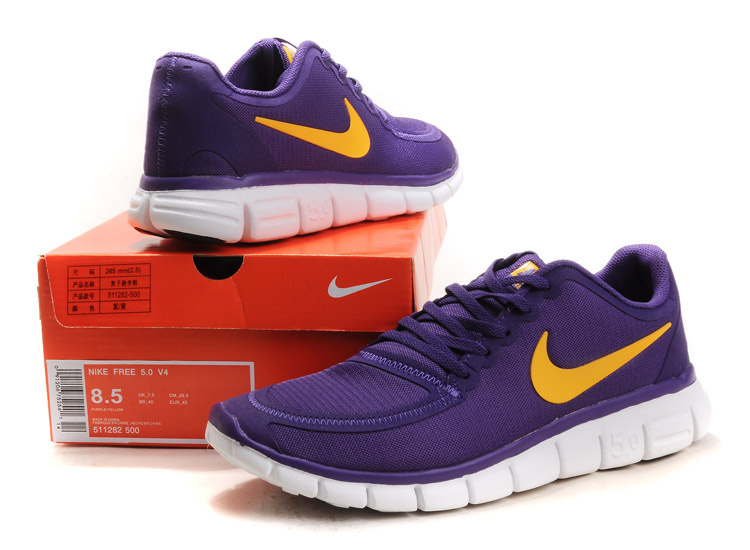 Nike Free Run 5.0 V4 Purple White Running Shoes