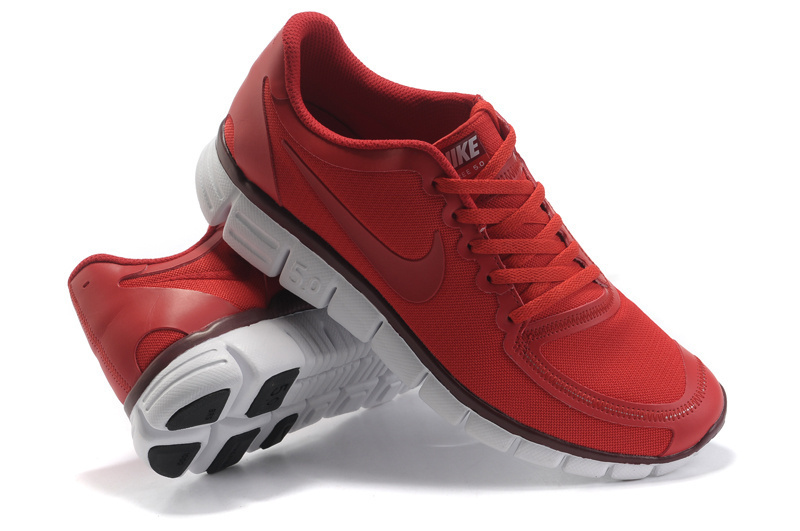 Nike Free Run 5.0 V4 Red White Running Shoes - Click Image to Close