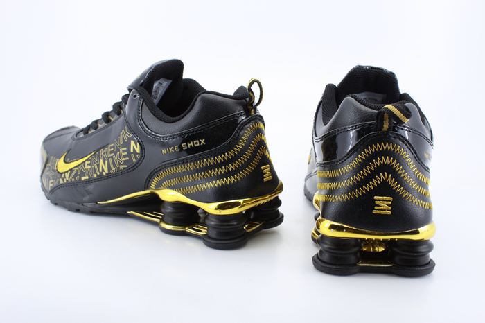 Nike Shox R4 Shoes Black Gold - Click Image to Close