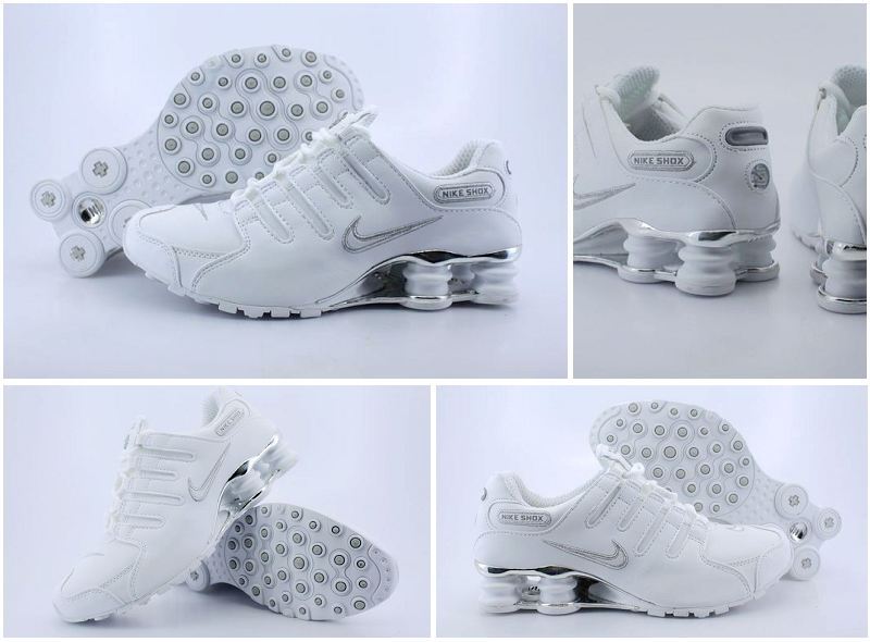 Nike Shox NZ Shoes All White - Click Image to Close