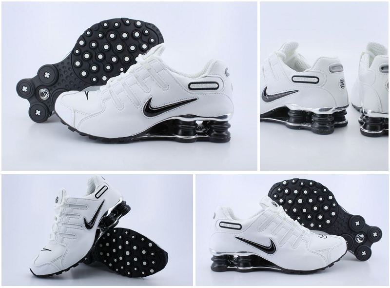 Nike Shox NZ Shoes White Black - Click Image to Close