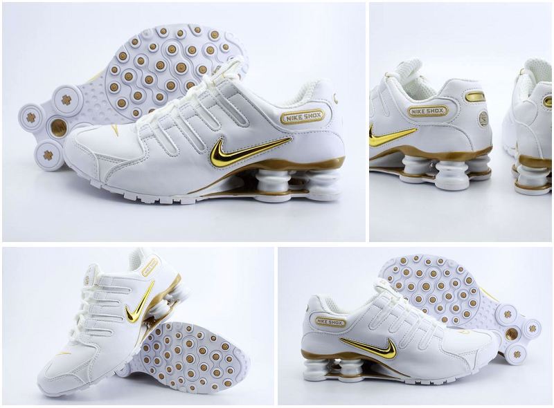 Nike Shox NZ Shoes White Brilliant Gold