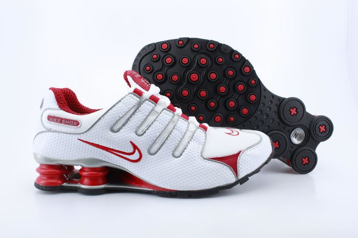 nike shox red and white