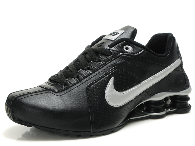 Nike Shox R4 Shoes Black Grey Big Swoosh