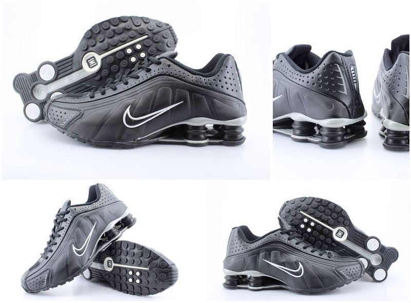 Nike Shox R4 Shoes Black White - Click Image to Close