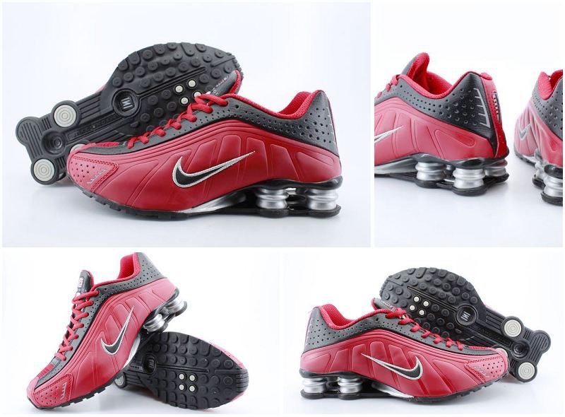 Nike Shox R4 Shoes Red Black - Click Image to Close