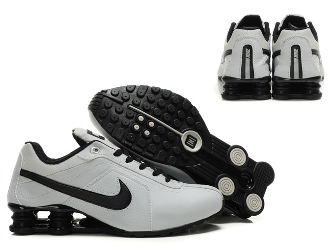 Nike Shox R4 Shoes White Black Big Swoosh - Click Image to Close
