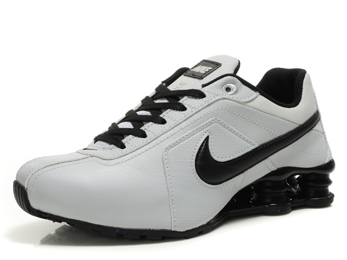 Nike Shox R4 Shoes White Black Big Swoosh - Click Image to Close