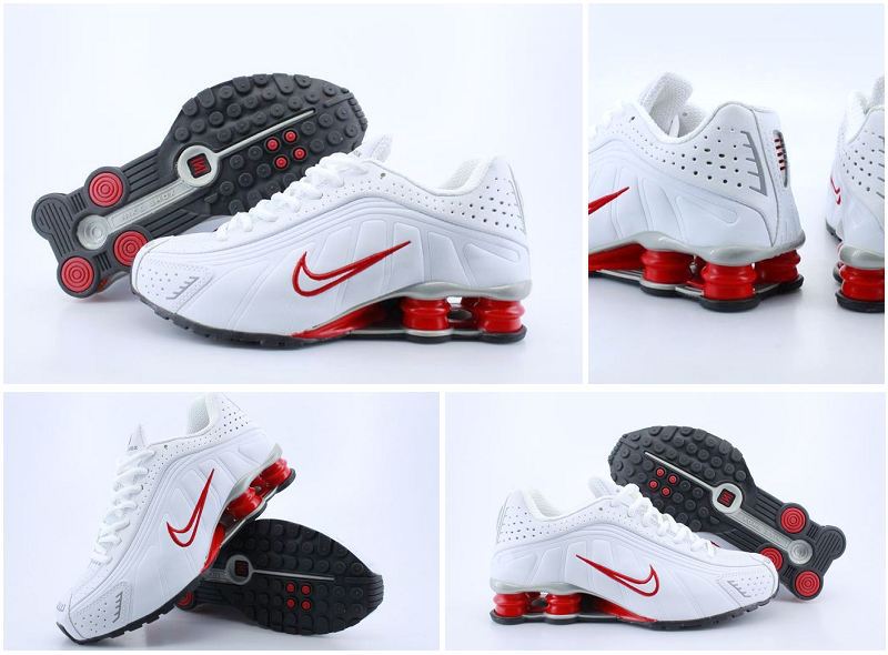 Nike Shox R4 Shoes White Red