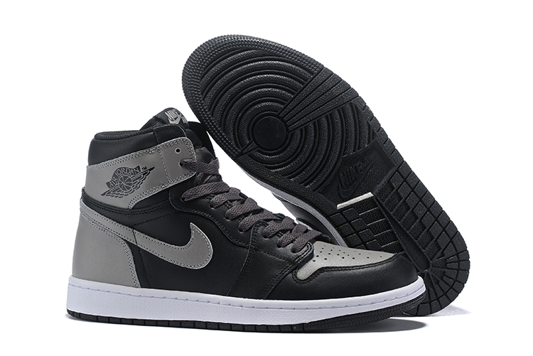 New Air Jordan 1 High Black Grey Shade Shoes