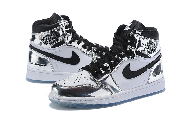 New Air Jordan 1 Lenord Sliver Plated Shoes