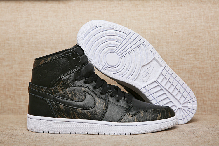 New Air Jordan 1 Retro High Black Gold Wings