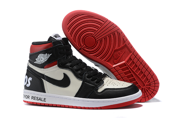 New Air Jordan 1 White Black Red Shoes