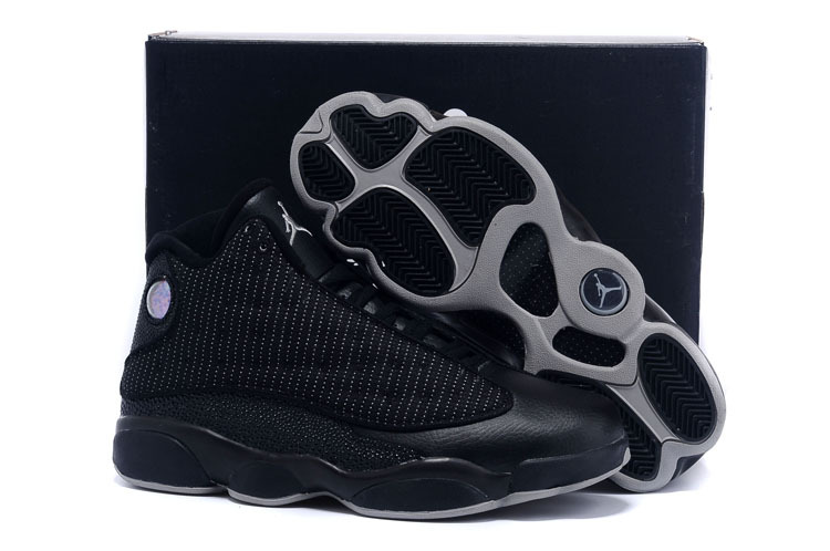 New Air Jordan 13 All Black Grey 2015 Online