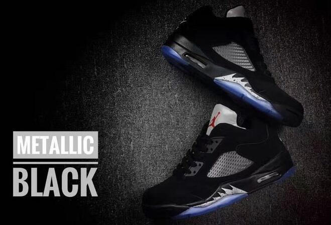 New Air Jordan 5 Low Metallic Black - Click Image to Close