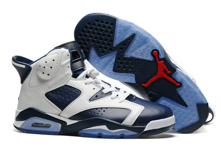 New Air Jordan 6 Olympic White Midnight Navy Varsity Red - Click Image to Close