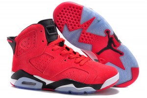 New Air Jordan 6 Suede Red Black - Click Image to Close