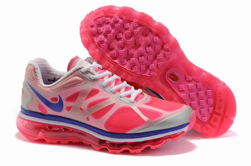 Nike Air Max 2012 Grey Red Blue Logo Shoes