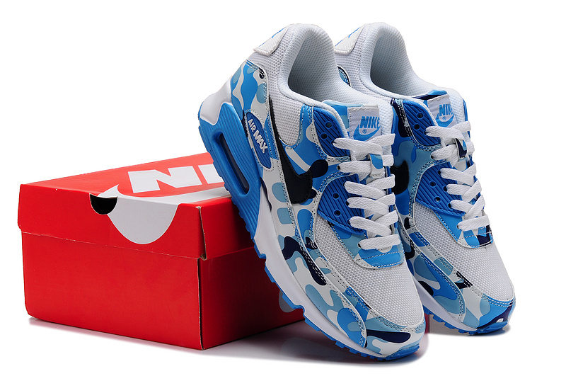 Nike Air Max 90 Blue Black White For Women