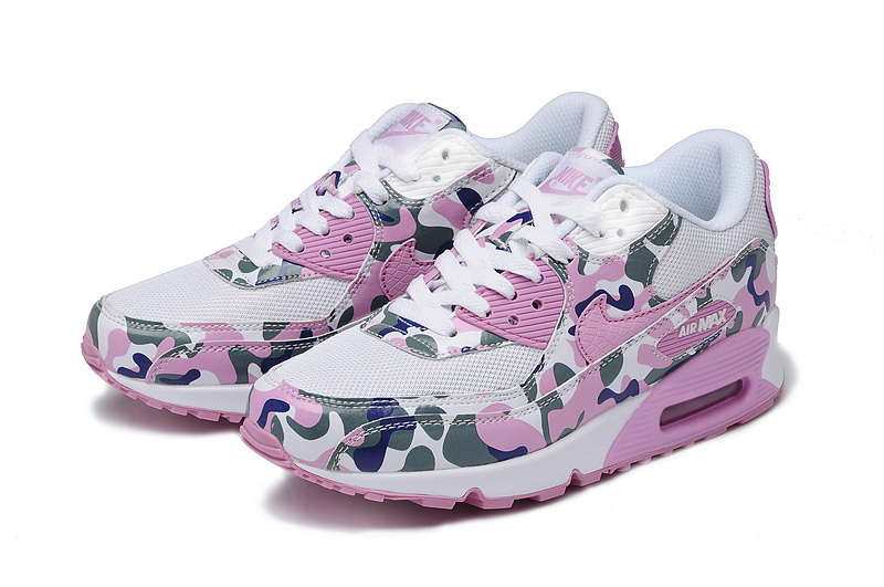 Nike Air Max 90 Pink Army White For Women - Click Image to Close