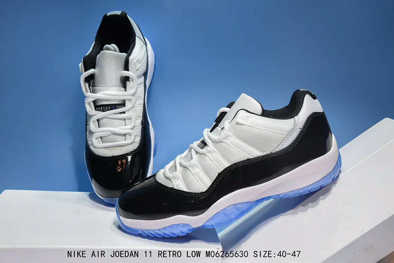 New Jordans 11 Low Suede White Black Blue Sole Basketball Shoes
