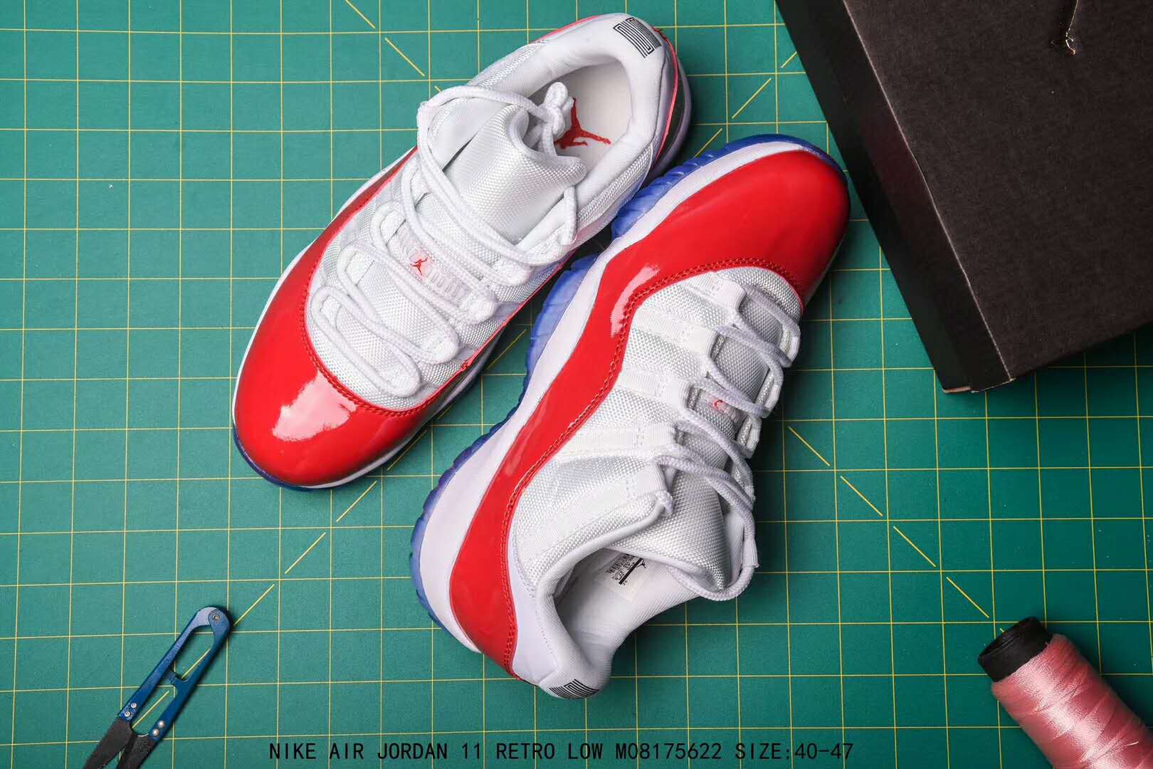 New Jordans 11 Low Suede White Red Basketball Shoes - Click Image to Close